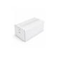 White rectangular box on a white background